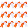 8 Inch 2 Colors Jumbo Cheerleader Bows Ponytail Holder Cheerleading Bows Hair OrangeWhite