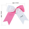 8 Inch 2 Colors Jumbo Cheerleader Bows Ponytail Holder Cheerleading Bows Hair 12 Pcs MaroonWhite