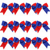 8 Inch 2 Colors Jumbo Cheerleader Bows Ponytail Holder Cheerleading Bows Hair Royal BlueRed