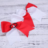 8 Inch 2 Colors Jumbo Cheerleader Bows Ponytail Holder Cheerleading Bows Hair 12 Pcs RedWhite