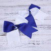 8 Inch 2 Colors Jumbo Cheerleader Bows Ponytail Holder Cheerleading Bows Hair 12 Pcs Royal blueWhite