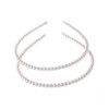 Aysekone 2 Pack Simple Design Imitation Pearl Headband Lady Full Pearl Bead Fashion Stylish Headband Wedding Party Brida