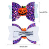 Haakong 8Pcs Halloween Hair Accessories Headdress Halloween Glitter Bows Spider Hair Clip Pumpkin Hair Bow Ghost Hair Ba