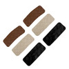 3 Pairs Rectangle Simple PU Leather Hair Clip Side Clip Snap Hair Clips Hair Pins Hair Barrettes Women Wedding Hair Styl