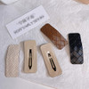 3 Pairs Rectangle Simple PU Leather Hair Clip Side Clip Snap Hair Clips Hair Pins Hair Barrettes Women Wedding Hair Styl