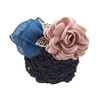 Women Hair Bun Cover Net Snood Hairnet Bowknot Decor Barrette Hair Clip Bow Ribbon Flower Hair Accessories For Stewardes