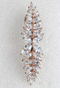 Faship Sparkling Clear CZ Crystal Floral Hair Barrette Clip