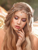 SWEETV Rhinestone Leaf Wedding Tiara Headband for Brides Rose Gold Crown Headband for Pageants Wedding Prom Birthday