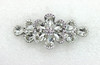 Faship Gorgeous Clear Rhinestone Crystal Floral Hair Barrette Clip