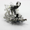 Faship Gorgeous Green Rhinestone Crystal Big Floral Hair Barrette