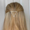 Yheakne Boho Triangle Hair Clip Barrette Metal Silver Geometry Hairpin Minimalist Hair Holder Modern Hair Accessories fo