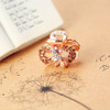 Ruihfas 4Pcs Cute Korean Fashion Hair Accessories Mini Crystal Rhinestone Hair Claws Gripper Bangs Clips Holder