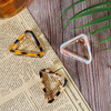 Cobahom 3 Pack Small Hair Claw Clips 2 inch Acetate Hair Jaw Clips 3 Colors Set Fashion Hollow Triangle Hair Clips for W