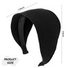 ACOUINT Black Headband for Women Boho Wide Headbands Thick Headbands with Teeth Large Head Bands for Womens Hair Turban