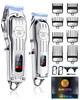 KIKIDO Hair Clippers Professional Cordless for Men Barber Clippers for Hair Cutting Kit Wireless LCD Display Hair Trimme
