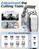 KIKIDO Hair Clippers Professional Cordless for Men Barber Clippers for Hair Cutting Kit Wireless LCD Display Hair Trimme