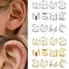 24 Pcs Gold Silver Hair Braids Dreadlock NonPiercing Ear Clip Beard Beads Cuffs Clip Hair for Women Men Hair Accessories