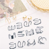 24 Pcs Silver Hair Braids Dreadlock NonPiercing Ear Clip Beard Beads Cuffs Clip Hair for Women Men Hair Accessories Styl