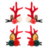 Boobeen Christmas Hair Clip 2 Pairs Cute Reindeer Antlers Ears Hair Accessory Antlers Headdress Hairpin for Christmas Pa
