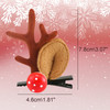 Boobeen Christmas Hair Clip 2 Pairs Cute Reindeer Antlers Ears Hair Accessory Antlers Headdress Hairpin for Christmas Pa