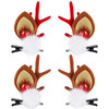 Boobeen Christmas Hair Clip 2 Pairs Cute Reindeer Antlers Ears Hair Accessory Antlers Headdress Hairpin for Christmas Pa