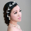 yueton Pack of 20 Butterfly Pearl Crystal Hair Pin Bride Headwear Hair Accessories Silver