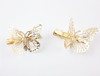 Yueton Pack of 2 Golden Butterfly Hair Clip Hair Accessories Bride Headwear Hair Clips