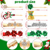 16 Peace Christmas Hair Clips for Women Rhinestone Snowflake Hair Clips Candy Cane Christmas Hair Accessories Candy Hair
