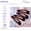 Parcelona French Mini Set of 4 Small Celluloid Acetate Snap Hair Clips No Slip Fashion Durable Styling Women Hair Access