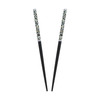 Set of Two Wooden Animal Print Hair Sticks for Women 725 inches Long Black