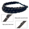 TOECWEGR 5 Strands Synthetic Hair Braided Headband Hairpiece Classic Chunky Wide Plaited Braids ElasticMulti Color Headb