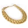 TOECWEGR 5 Strands Synthetic Hair Braided Headband Hairpiece Classic Chunky Wide Plaited Braids ElasticMulti Color Headb