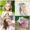 20 Colors 6Inch Large Big Hair Bows Grosgrain Ribbon Rainbow Alligator Clips Unicorn Hair Accessories For Baby Girls Tod
