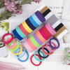 XIMA 60pcs Nylon Elastic Hair Ties Hair Ties Bands Rope No Crease Elastic Fabric Large Stretch Ponytail Holders 60pcsBla