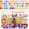 VENOFEN 247PCS Hair Jewelry for Braids Mixed Color Loc Dreadlock Beads Metal Alloy Hair Cuffs Rings Multi Style Braids A