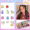 VENOFEN 247PCS Hair Jewelry for Braids Mixed Color Loc Dreadlock Beads Metal Alloy Hair Cuffs Rings Multi Style Braids A