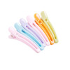 12PCS Colorful Hollow Plastic Metal Alligator Hair Clips Professional Hairdressing Salon Hair Barrettes Duck Bill Teeth