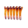 12PCS Brown Plastic Metal Alligator Bows Hair Clips Professional Hairdressing Salon Hair Barrettes Duck Bill Teeth Hair