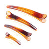 12PCS Brown Plastic Metal Alligator Bows Hair Clips Professional Hairdressing Salon Hair Barrettes Duck Bill Teeth Hair