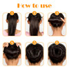 6PCS Black Plastic Bun Maker Double Hook Hair Styling Hairpins Curler Donut Bun Shaper Hair Twist Braiding Tool Hairdres