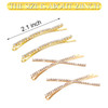 12 Pieces Rhinestone Bobby Pins Decorative Fancy Crystal Hair Clips Shiny Metal X Shaped Barrettes Bling Diamond Wedding