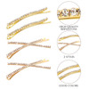 12 Pieces Rhinestone Bobby Pins Decorative Fancy Crystal Hair Clips Shiny Metal X Shaped Barrettes Bling Diamond Wedding
