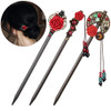 3 Pieces Chinese Hair Stick Japanese Retro Wooden Hairpin Flower Hair Chopsticks Handmade Classic Geisha Hair Accessorie