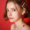 40Pcs Mini Red Rose Flower Hair Clips for Women Girls Cute Small Hair Pins Bridal Hair Barrettes Duckbill Alligator Hair