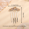 Aimimier Dainty Crystal Flower Hair Comb Sparkly Rhinestone Inlaid Hair Side Combs Long Teeth Hair Accessories for Women