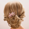 Aimimier Bridal Wedding Purple Crystal Hair Comb Flower Leaf Rhinestone Gem Side Combs Long Teeth Hair Pins Sparkly Hair