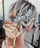 Anglacesmade Bridal Crystal Headband Rhinestone Hair Vine with Marquise for Birde Bridesmaid Wedding Hair Piece for Wome