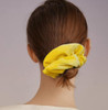 2 Pcs Yellow Color Large Size Scrunchies for Women Hair Elastic Bands