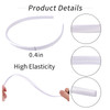 Candygirl Girls DIY Satin Covered Headbands 1cm Width 36cm Circle Size 20pcs White
