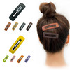 AsggBah 10pcs Large Hair Snap Clips 3 Inch Cutout Rectangle Hair Barrettes for Girls Women No Slip Hair Clips for Thick